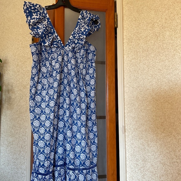 ROS’GARDEN 100/ cotton summer dress - Picture 1 of 11